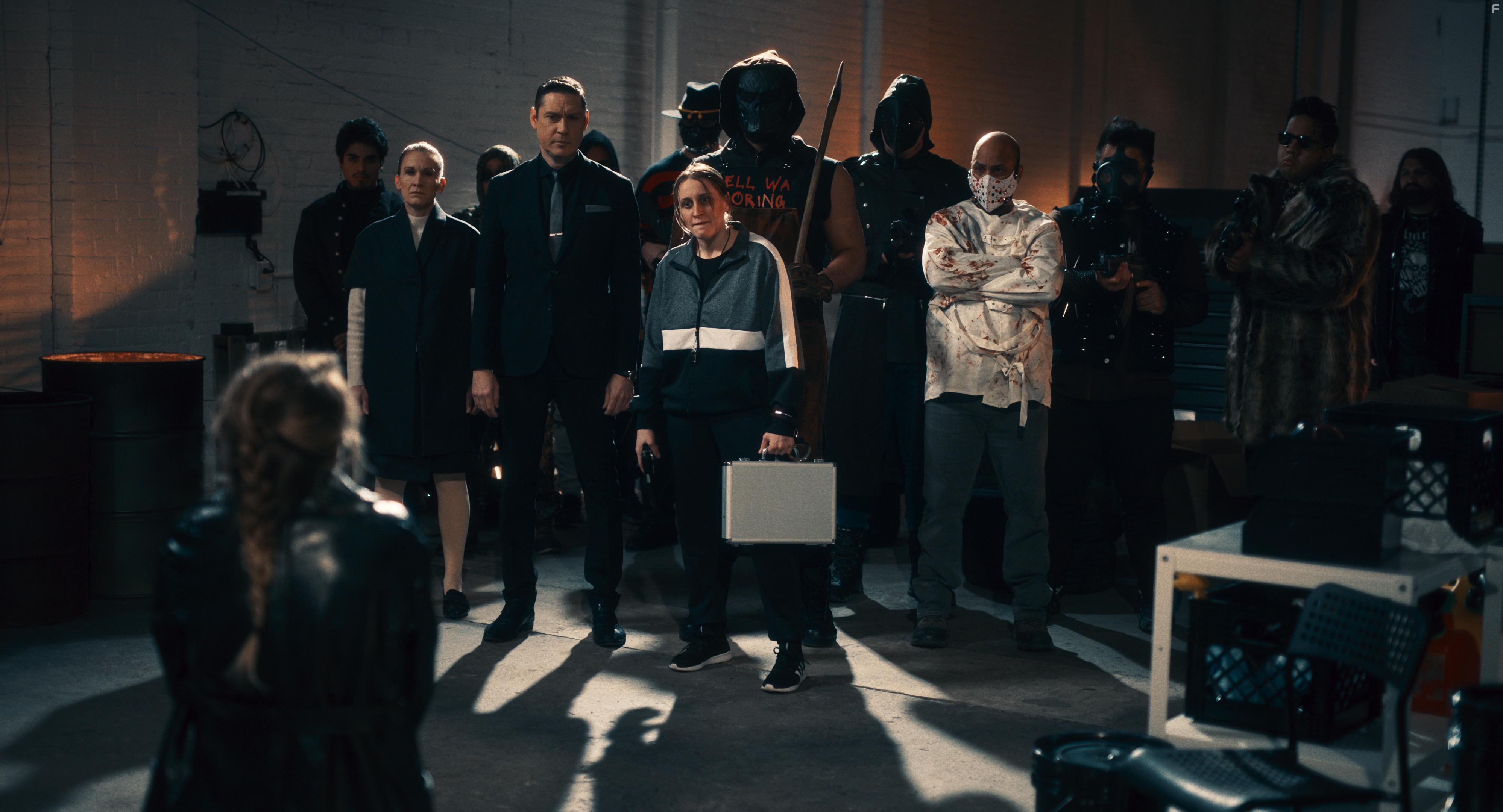 Jeff Bryan Davis, Charla Bocchicchio, and Tori Pence in Villains Inc (2023)