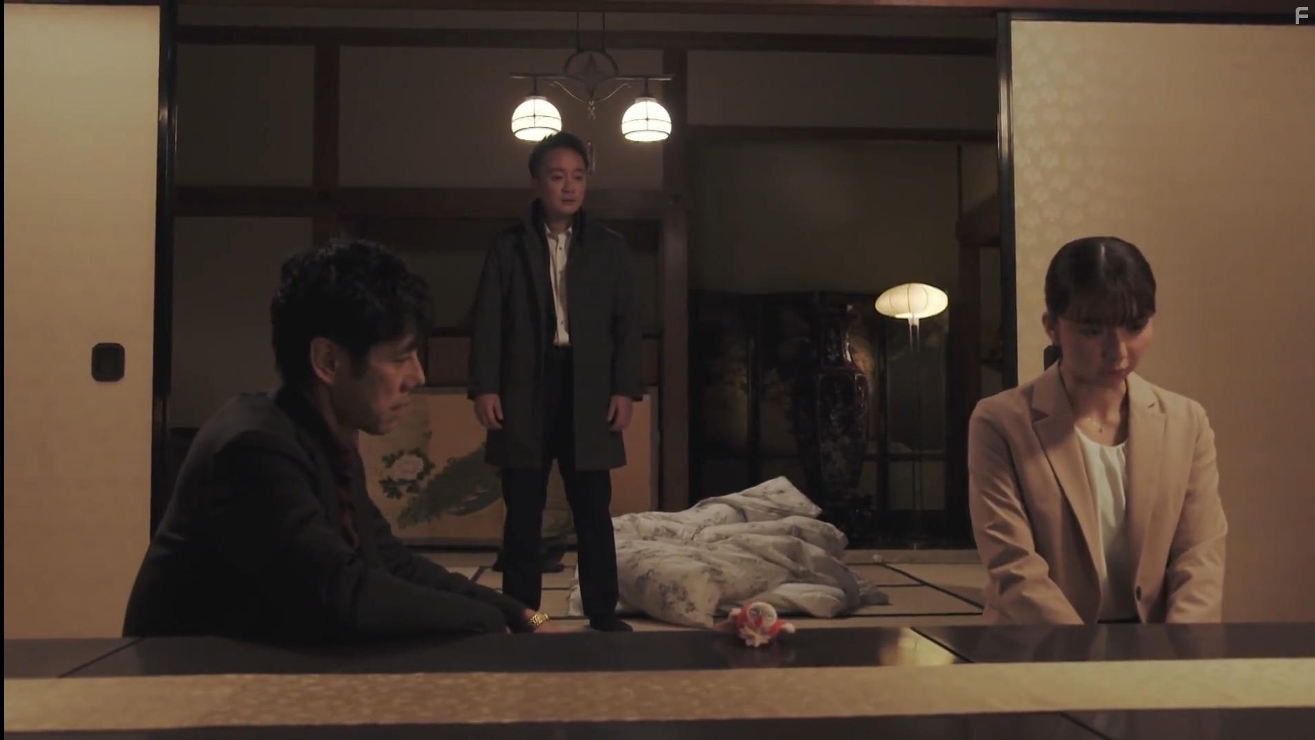 Hidetoshi Nishijima, Gaku Hamada, and Moka Kamishiraishi in Keishicho Outsider (2023)