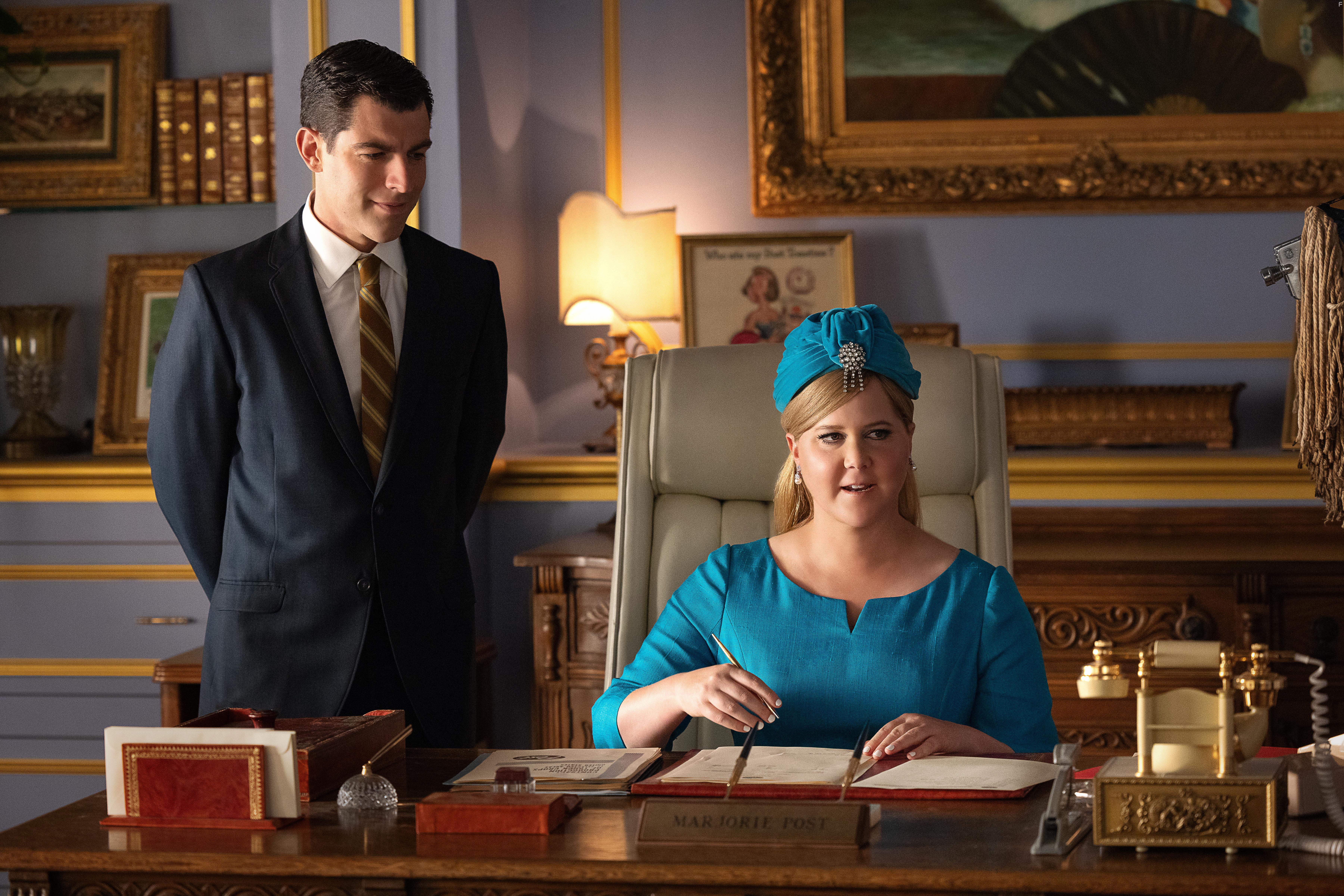 Max Greenfield and Amy Schumer in Unfrosted (2024)