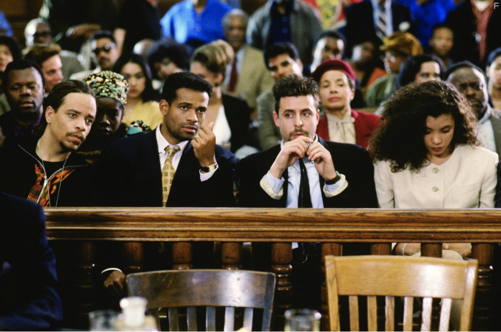 Judd Nelson, Ice-T, Michael Michele, and Mario Van Peebles in Нью-Джек-Сити (1991)