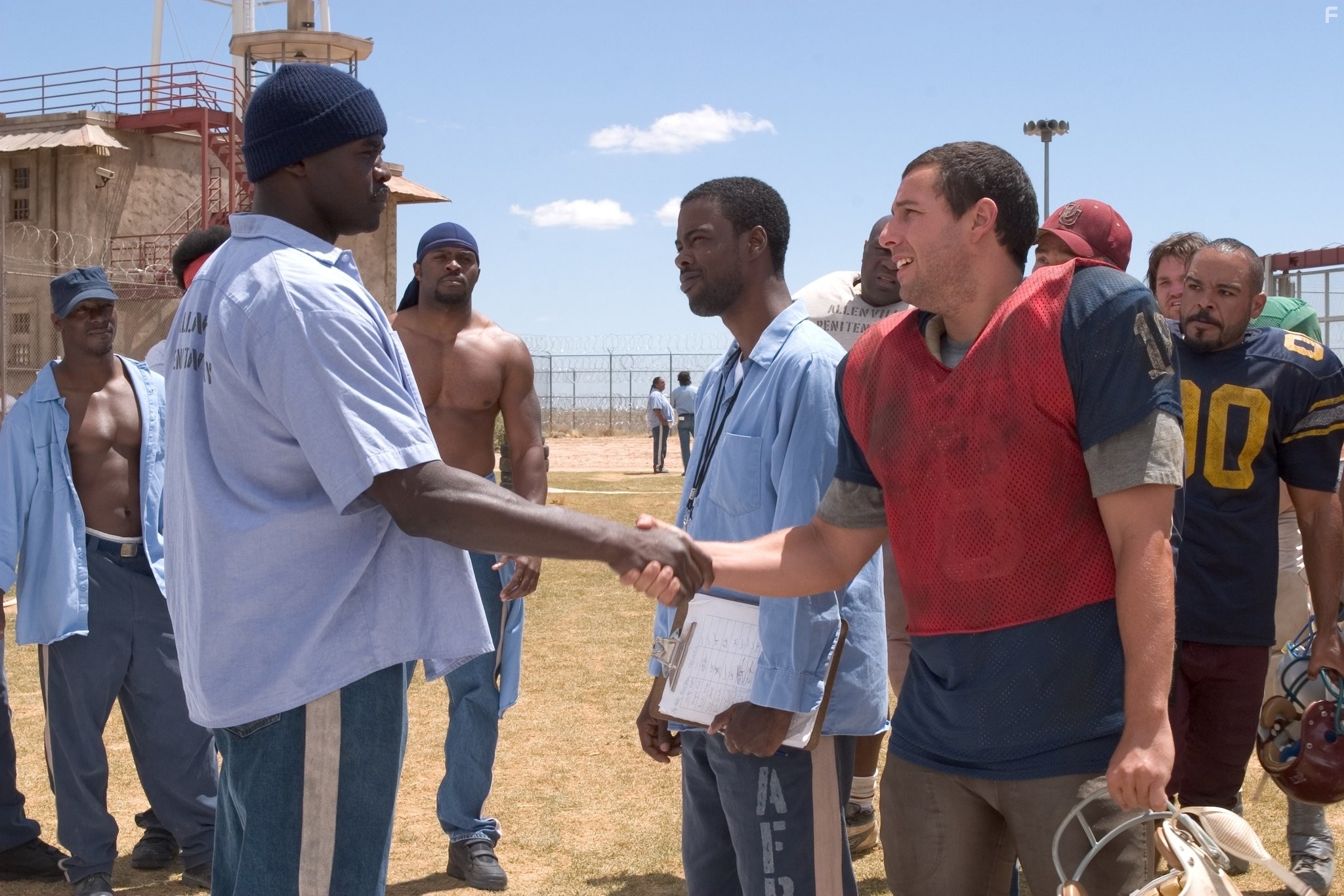 Adam Sandler, Chris Rock, and Michael Irvin in Всё или ничего (2005)