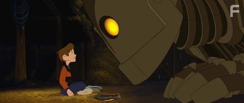 The giant and Hogarth share a moment