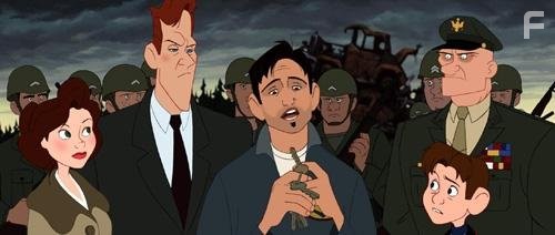 Jennifer Aniston, Harry Connick Jr., John Mahoney, Christopher McDonald, and Eli Marienthal in Стальной гигант (1999)