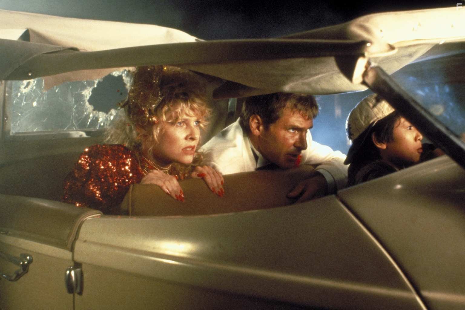 Harrison Ford, Kate Capshaw, and Jonathan Ke Quan in Индиана Джонс и Храм судьбы (1984)