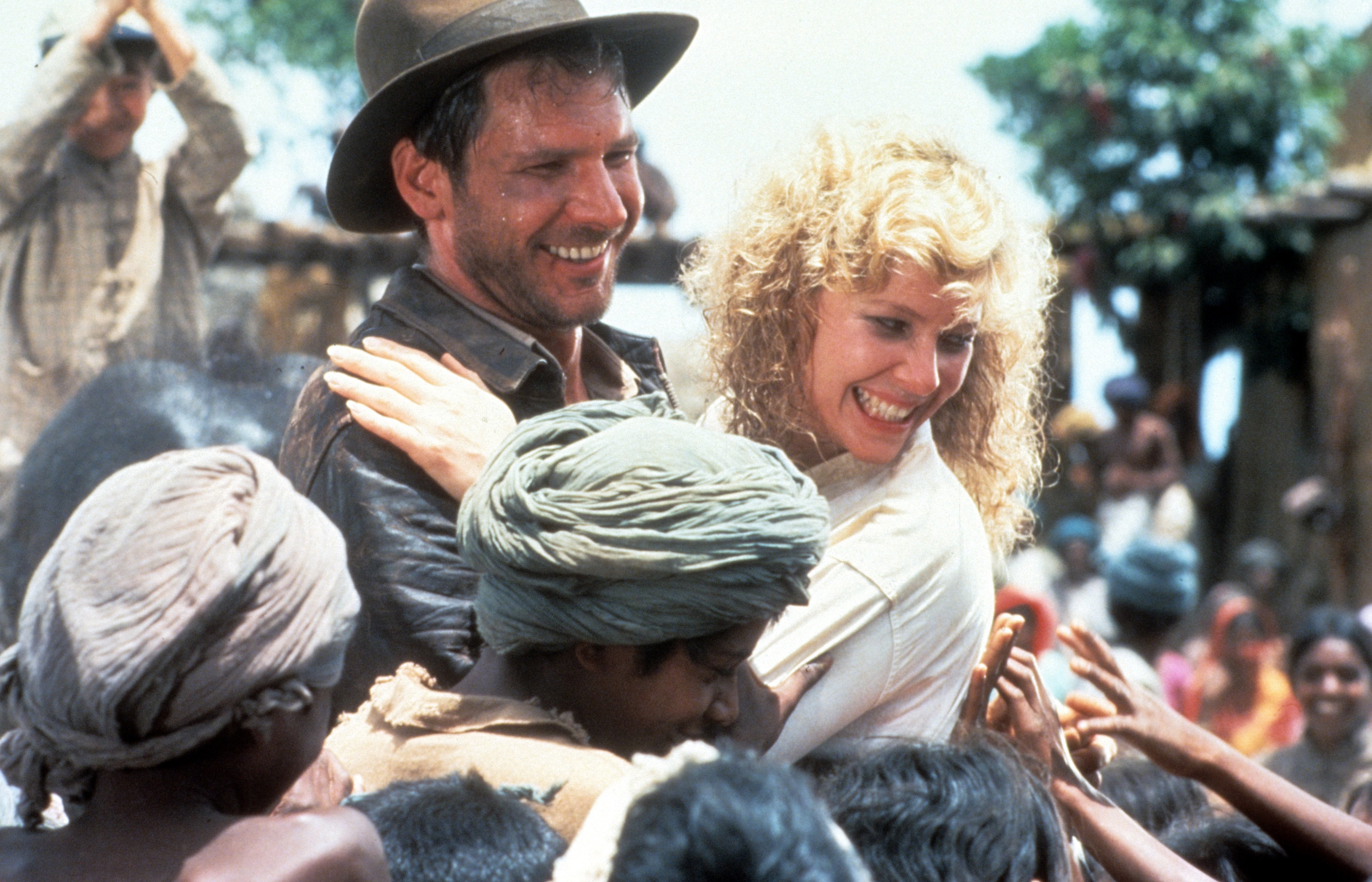 Harrison Ford and Kate Capshaw in Индиана Джонс и Храм судьбы (1984)