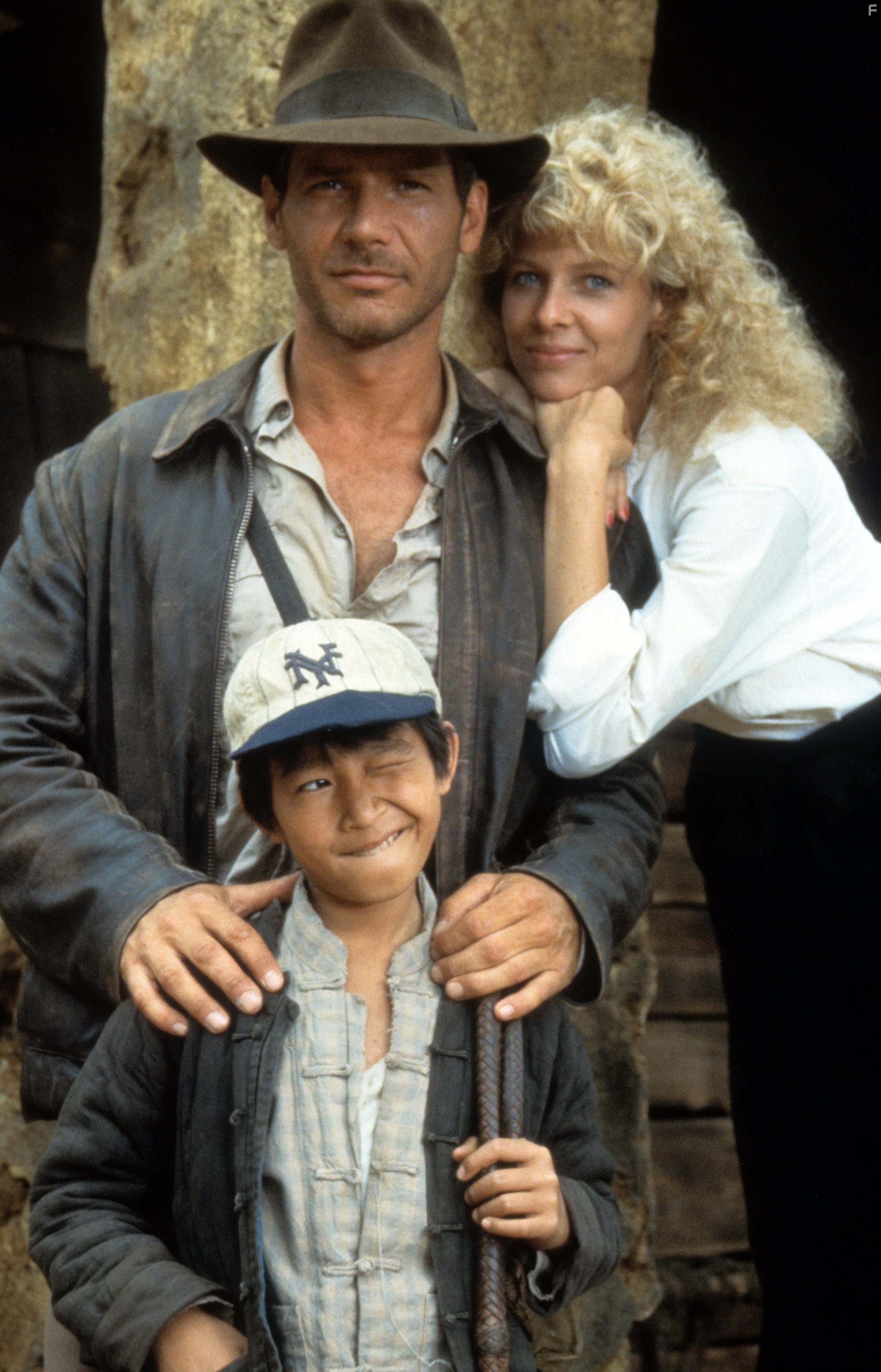Harrison Ford, Kate Capshaw, and Jonathan Ke Quan in Индиана Джонс и Храм судьбы (1984)