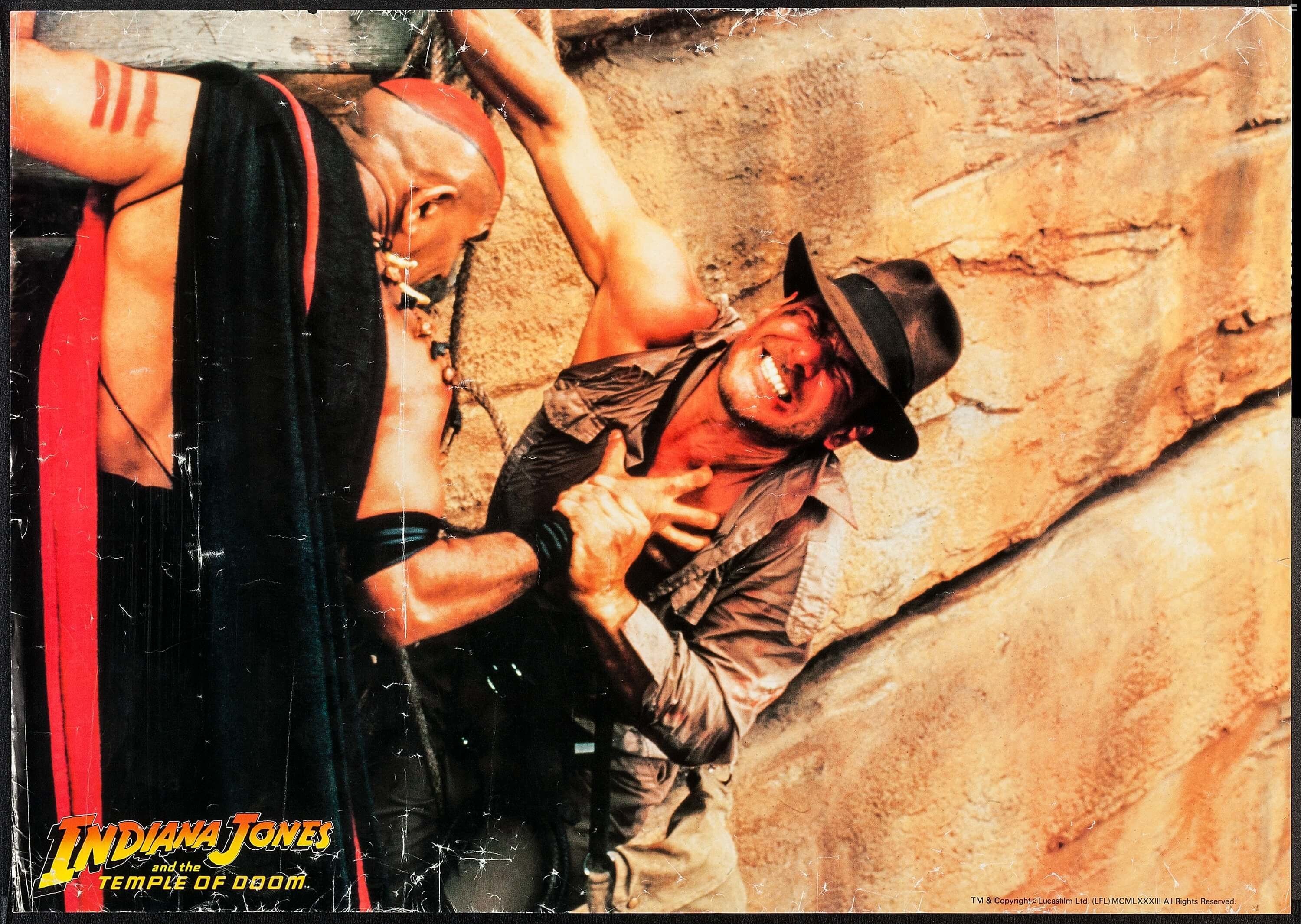 Harrison Ford and Amrish Puri in Индиана Джонс и Храм судьбы (1984)