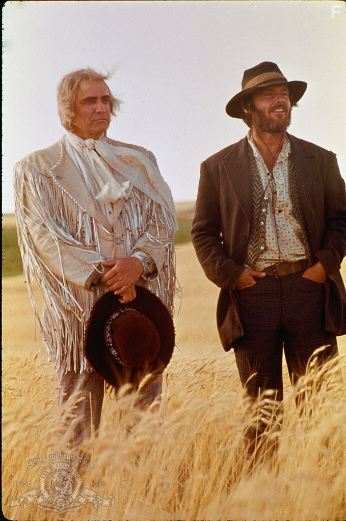 Marlon Brando and Jack Nicholson in Излучины Миссури (1976)