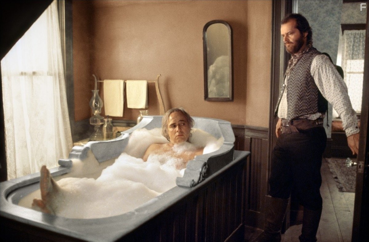 Marlon Brando and Jack Nicholson in Излучины Миссури (1976)
