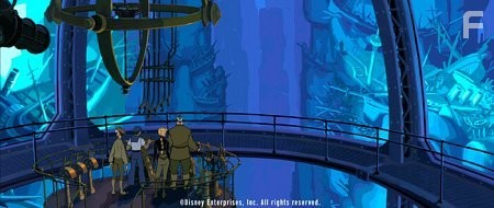 A team of daredevil explorers observes the wonders of an undersea world from the bridge of their state-of-the-art submarine, the "Ulysses."