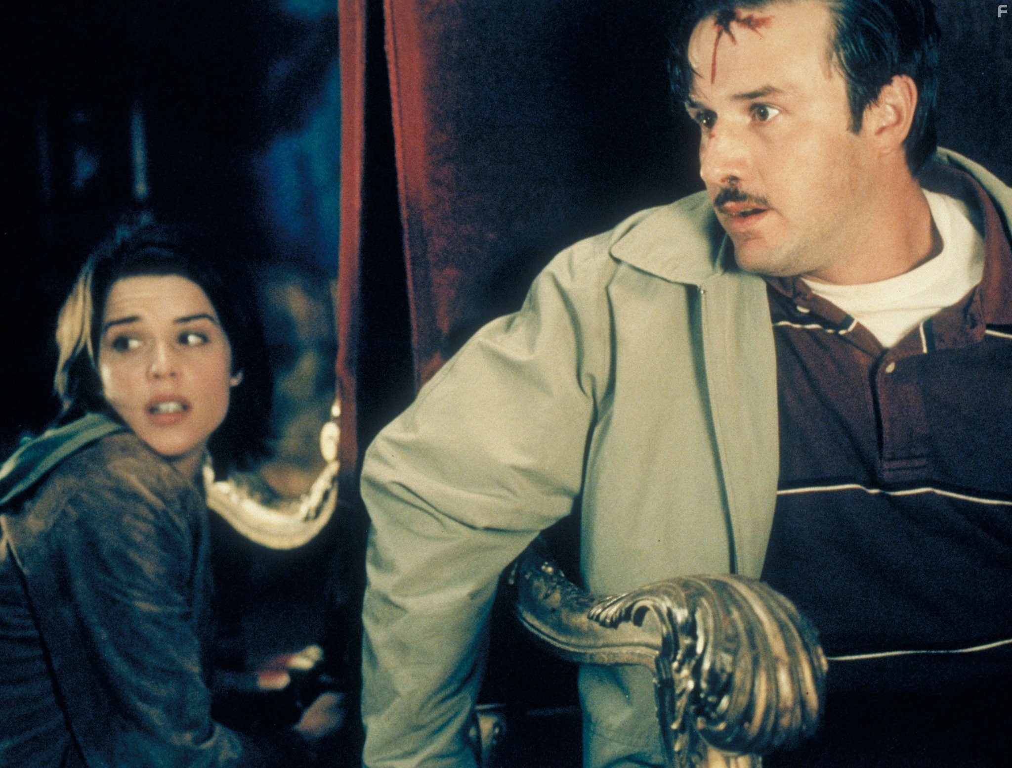 Neve Campbell and David Arquette in Крик 3 (2000)