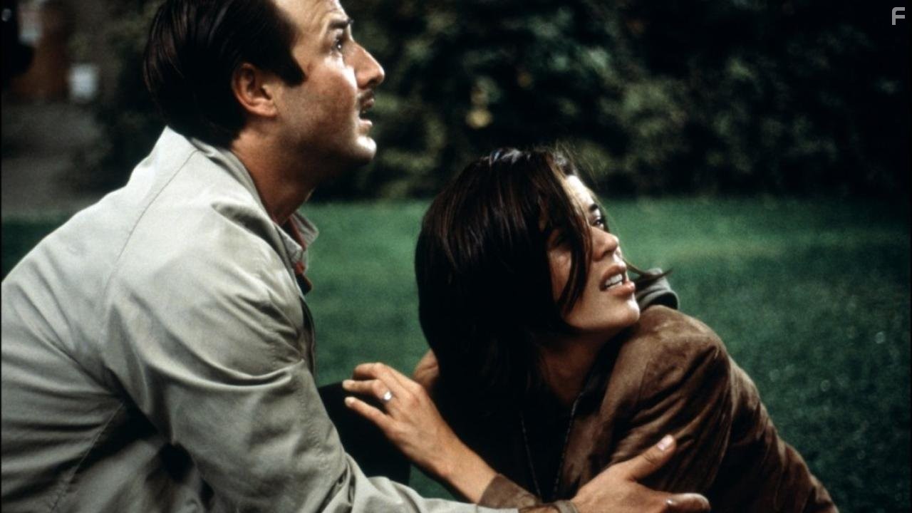 Neve Campbell and David Arquette in Крик 3 (2000)