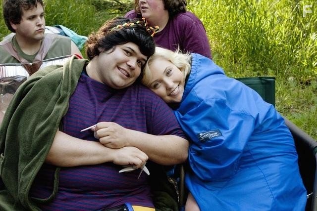 Hayley Hasselhoff and Harvey Guillen in Huge (2010)