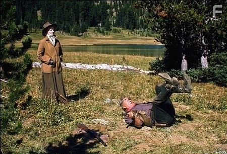 "Rooster Cogburn," Universal 1974. Katharine Hepburn and John Wayne.