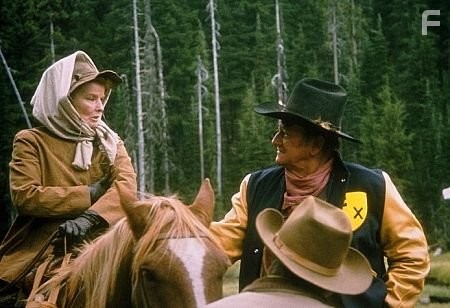 "Rooster Cogburn," Universal 1974. Katharine Hepburn and John Wayne.