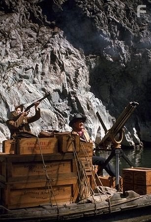 "Rooster Cogburn," Universal 1974. Katharine Hepburn and John Wayne.