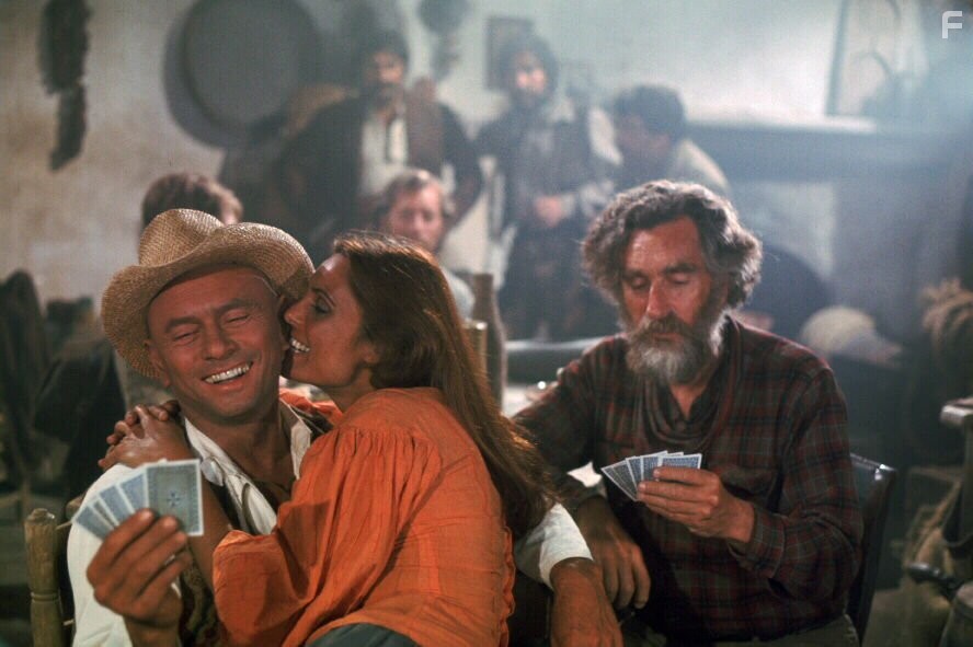 Yul Brynner, Jeff Corey, and Daliah Lavi in Catlow (1971)