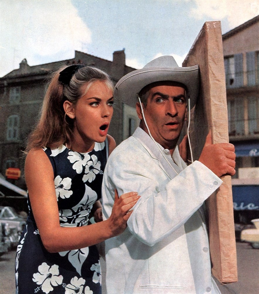 Louis de Fun?s and Genevi?ve Grad in Жандарм из Сен-Тропе (1964)