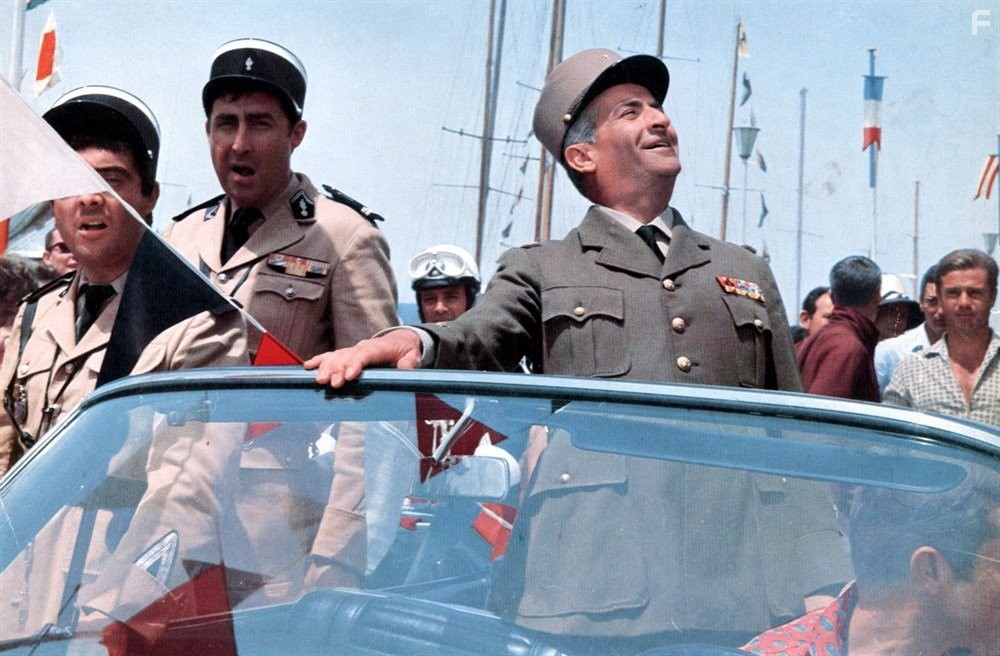Louis de Fun?s, Guy Grosso, Jean Lefebvre, and Michel Modo in Жандарм из Сен-Тропе (1964)