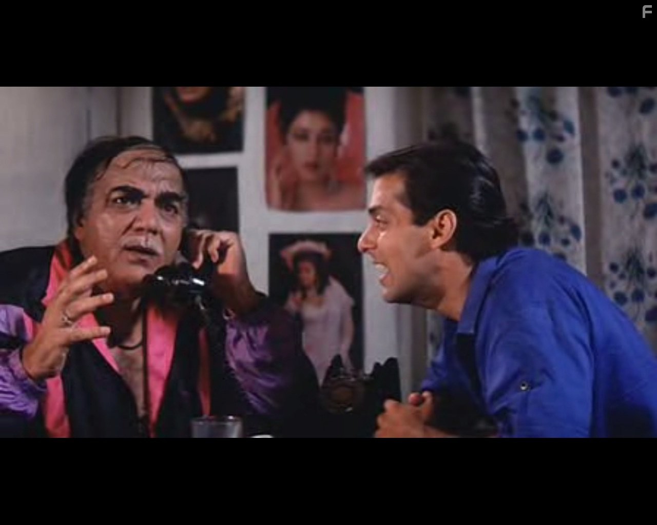 Salman Khan and Mehmood in Хочу жениться на дочери миллионера (1994)