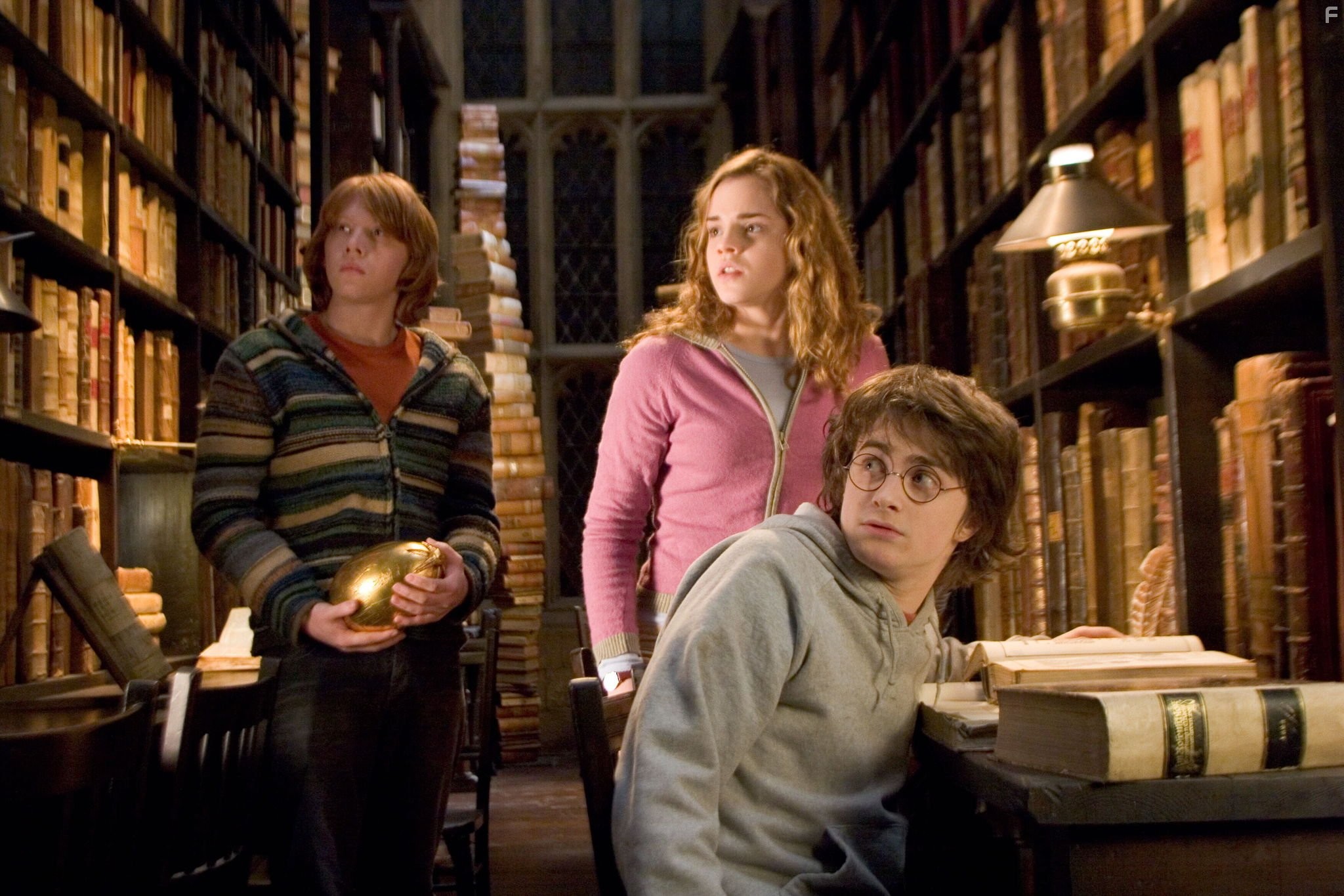 Rupert Grint, Daniel Radcliffe, and Emma Watson in Гарри Поттер и кубок огня (2005)