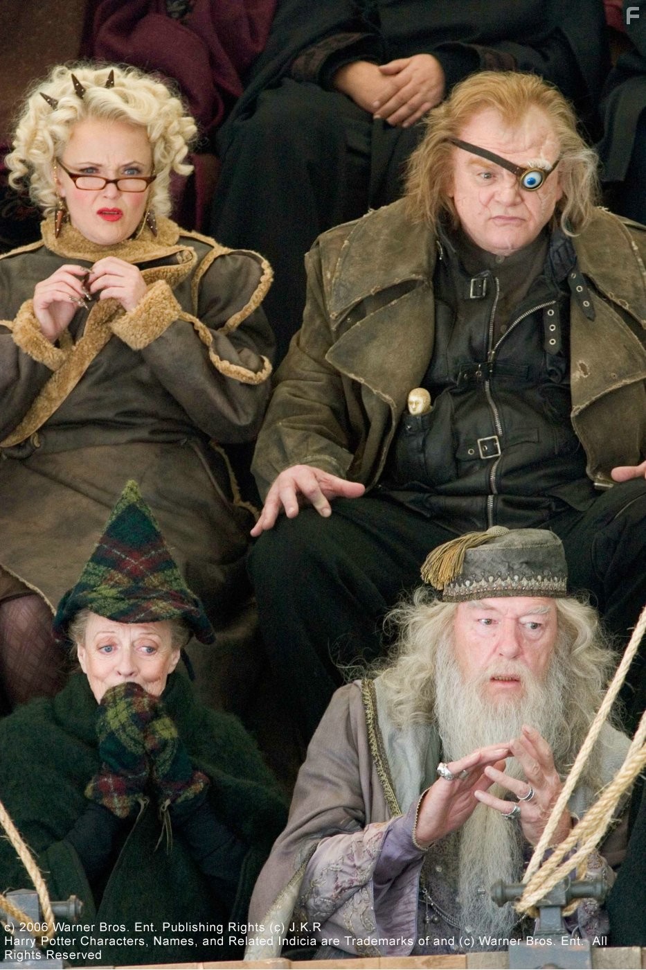Miranda Richardson, Maggie Smith, Michael Gambon, and Brendan Gleeson in Гарри Поттер и кубок огня (2005)