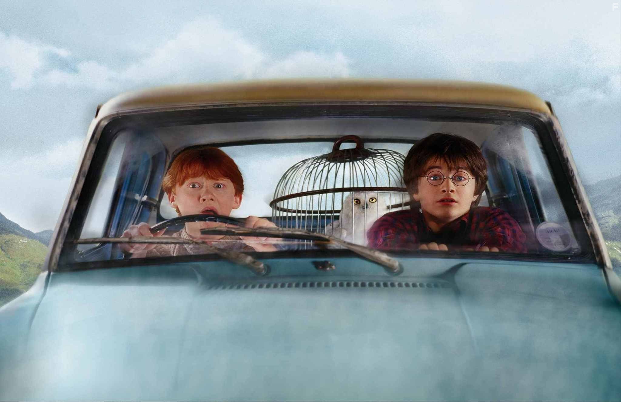 Rupert Grint and Daniel Radcliffe in Гарри Поттер и тайная комната (2002)