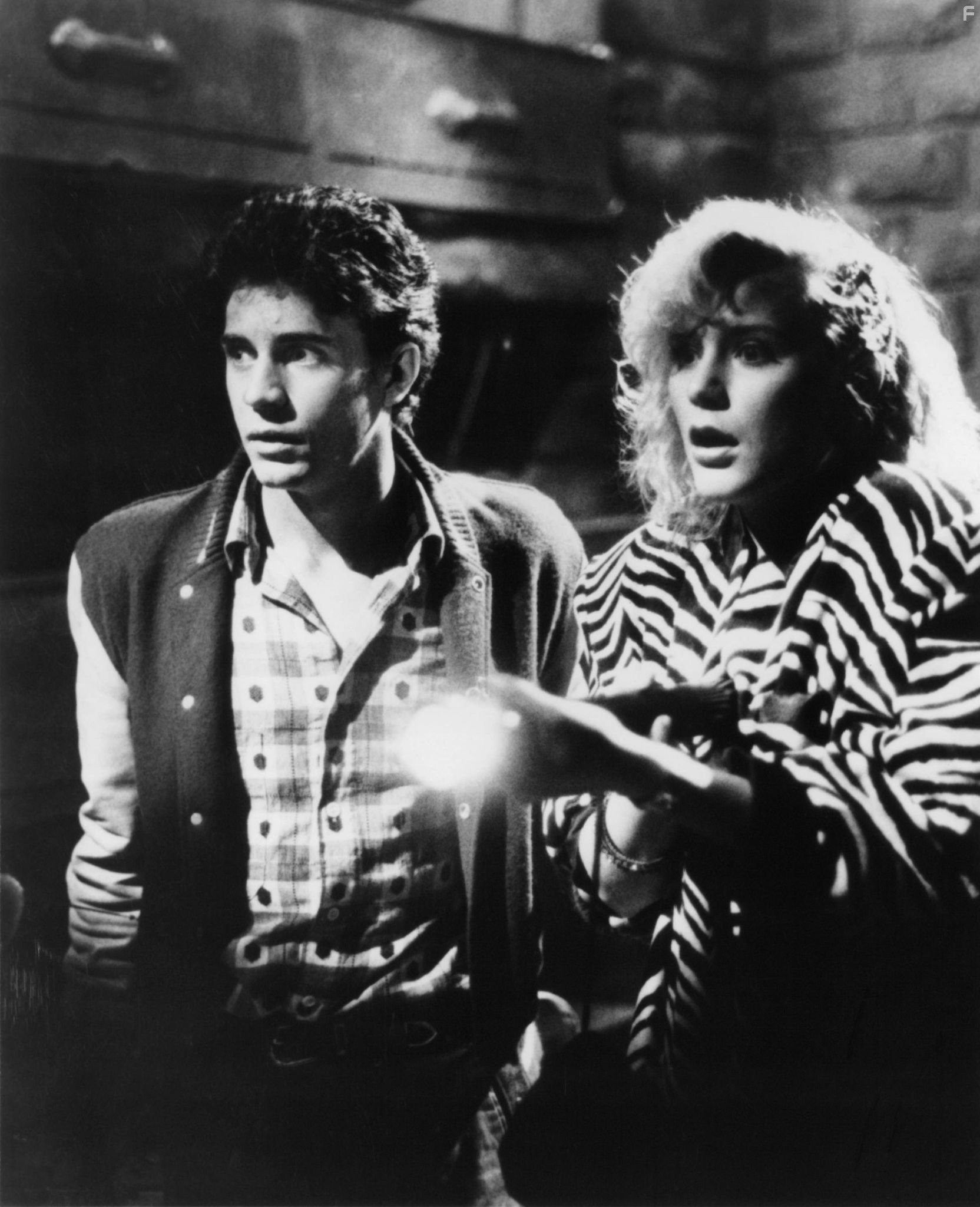 Chris Makepeace and Dedee Pfeiffer in Вамп (1986)