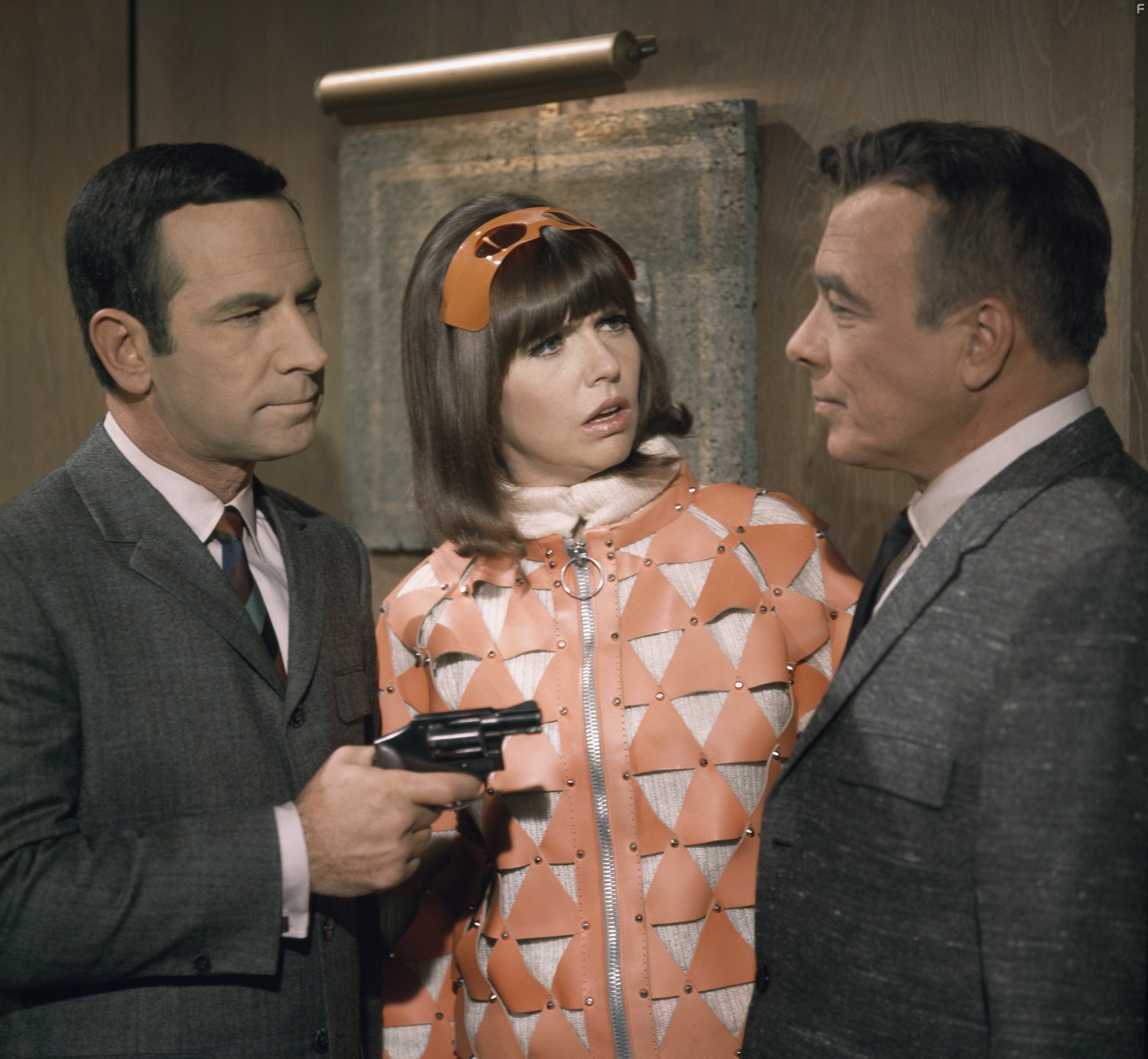 Don Adams, Barbara Feldon, and Edward Platt in Напряги извилины (1965)
