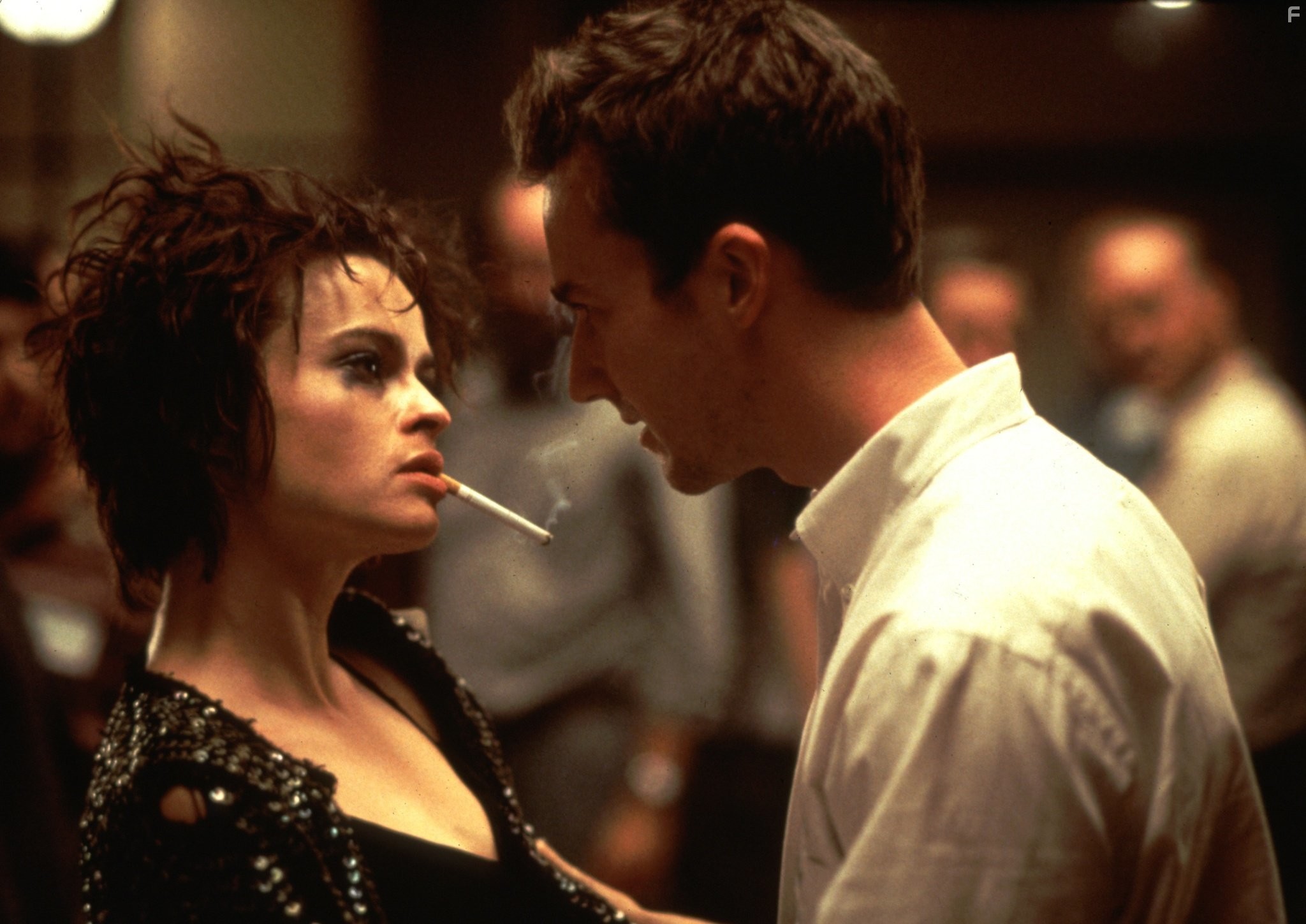 Helena Bonham Carter and Edward Norton in Бойцовский клуб (1999)