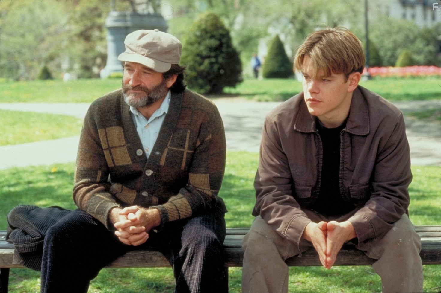 Robin Williams and Matt Damon in Умница Уилл Хантинг (1997)