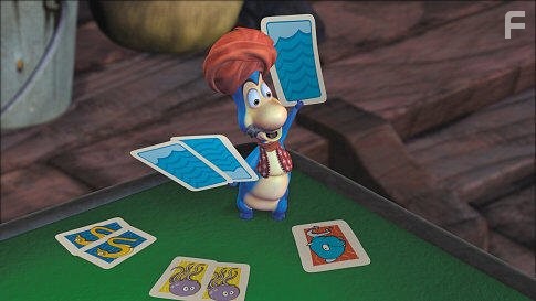 Khalil, part worm/part caterpillar and Jonah's traveling buddy, playing Go Fish