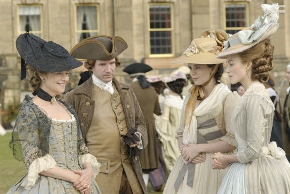 Ralph Fiennes, Charlotte Rampling, Keira Knightley, and Hayley Atwell in Герцогиня (2008)