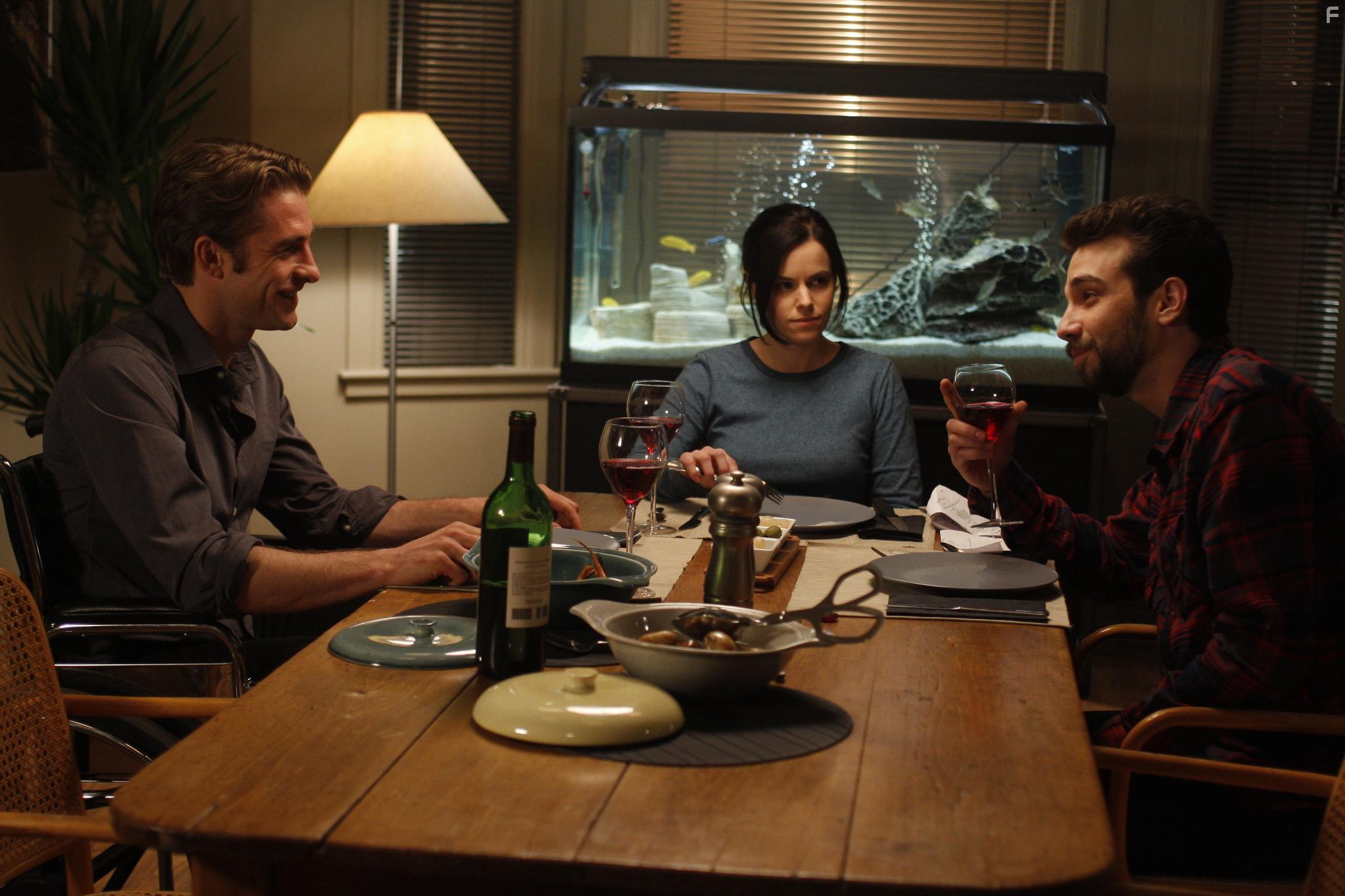 Scott Speedman, Jay Baruchel, and Emily Hampshire in Good Neighbours (2010)