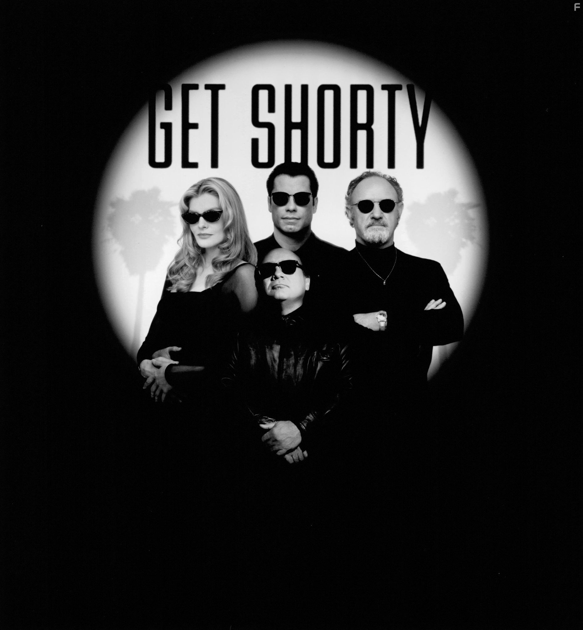 John Travolta, Danny DeVito, Gene Hackman, and Rene Russo in Достать коротышку (1995)