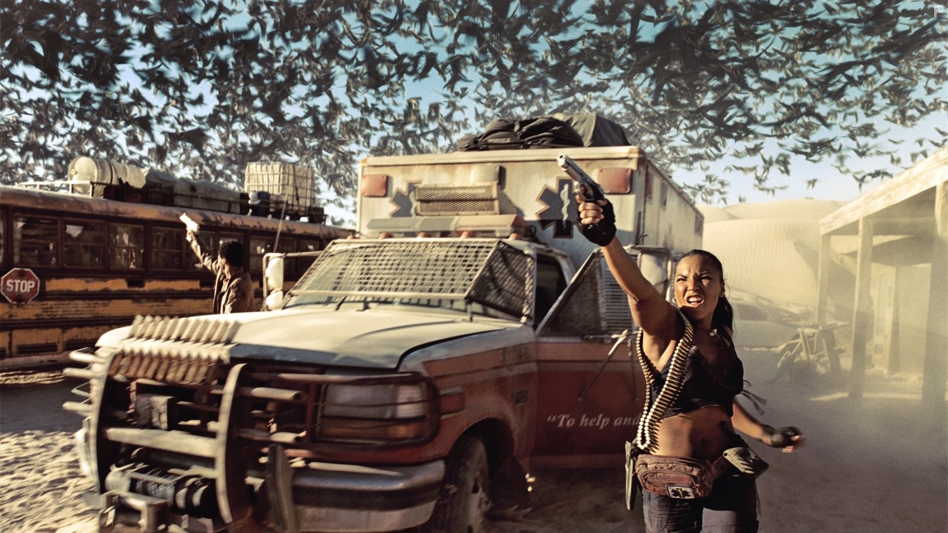 Mike Epps and Ashanti in Обитель зла 3: Вымирание (2007)