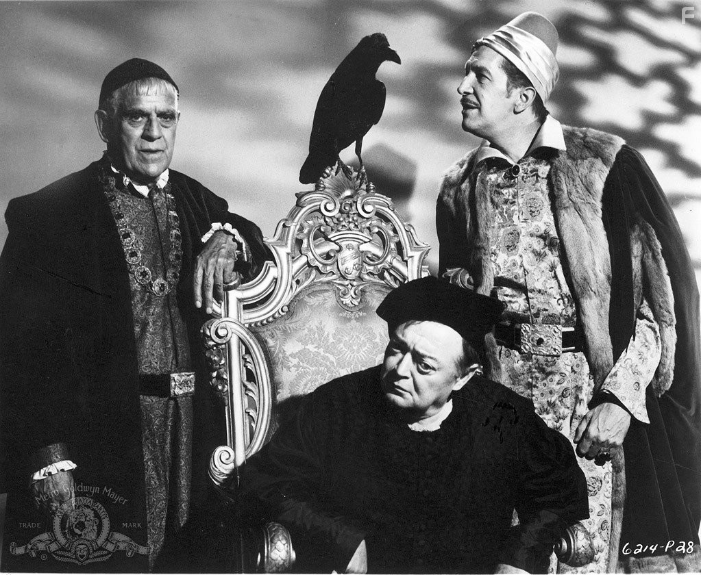 Peter Lorre, Boris Karloff, and Vincent Price in Ворон (1963)