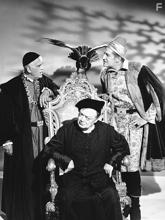 Peter Lorre, Boris Karloff, and Vincent Price in Ворон (1963)