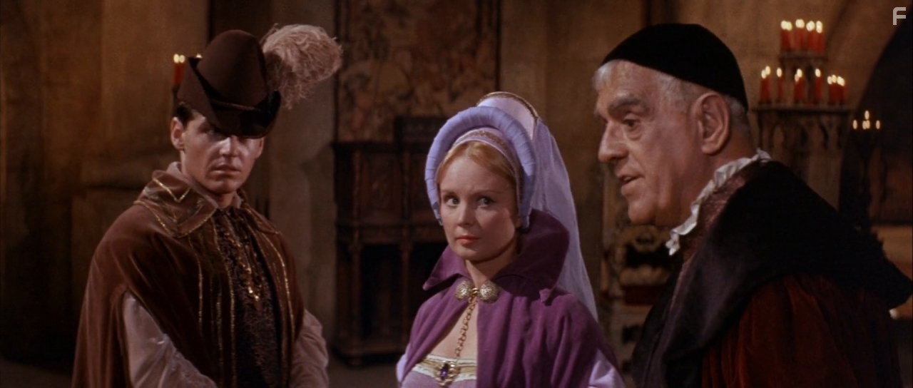 Jack Nicholson, Boris Karloff, and Hazel Court in Ворон (1963)