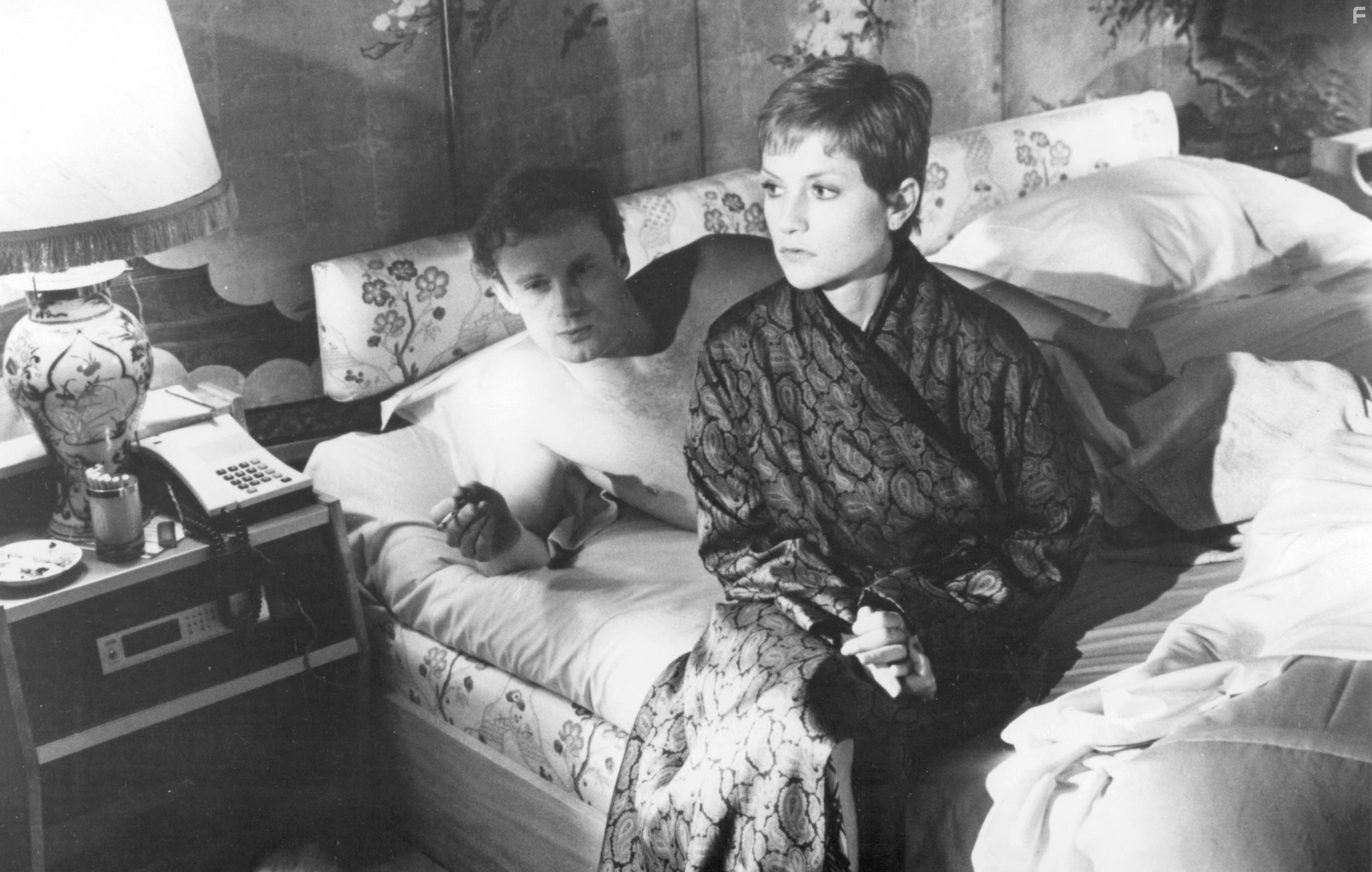 Isabelle Huppert and Daniel Olbrychski in La truite (1982)