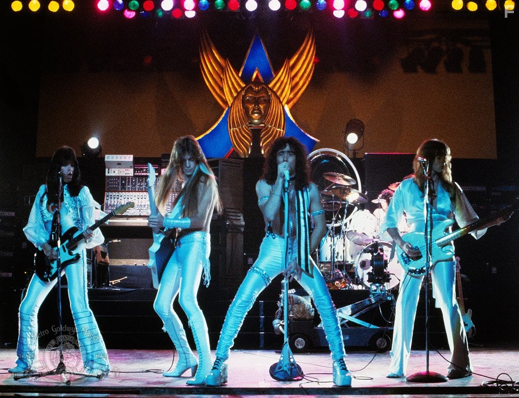 Gregg Giuffria, Punky Meadows, Frank DiMino, and Felix Robinson in Лисы (1980)