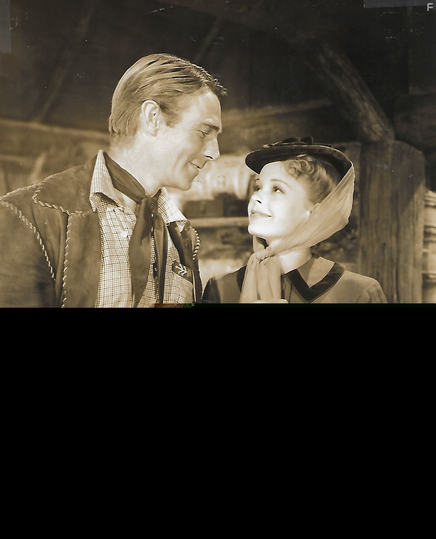 Randolph Scott and Virginia Gilmore in Вестерн Юнион (1941)