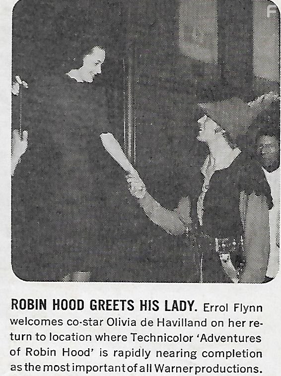 Olivia de Havilland and Errol Flynn in Приключения Робин Гуда (1938)