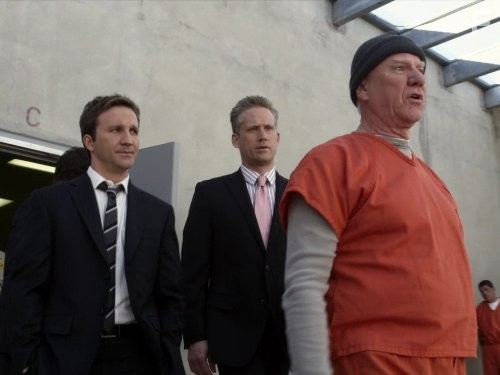 Malcolm McDowell, Breckin Meyer, and Reed Diamond in Компаньоны (2011)