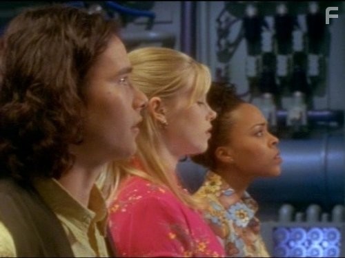Johnny Yong Bosch, Nakia Burrise, and Catherine Sutherland in Power Rangers Turbo (1997)