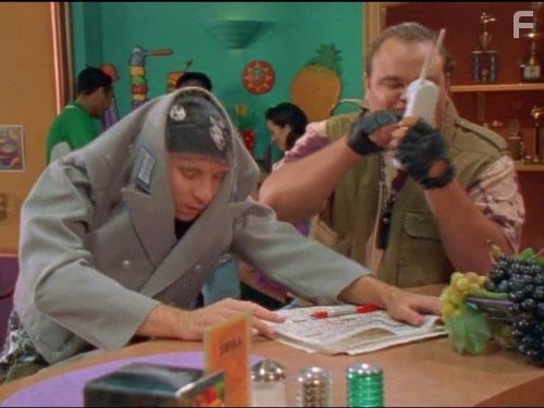 Jason Narvy and Paul Schrier in Power Rangers Turbo (1997)