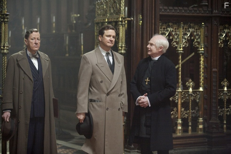 Colin Firth, Derek Jacobi, and Geoffrey Rush in Король говорит! (2010)