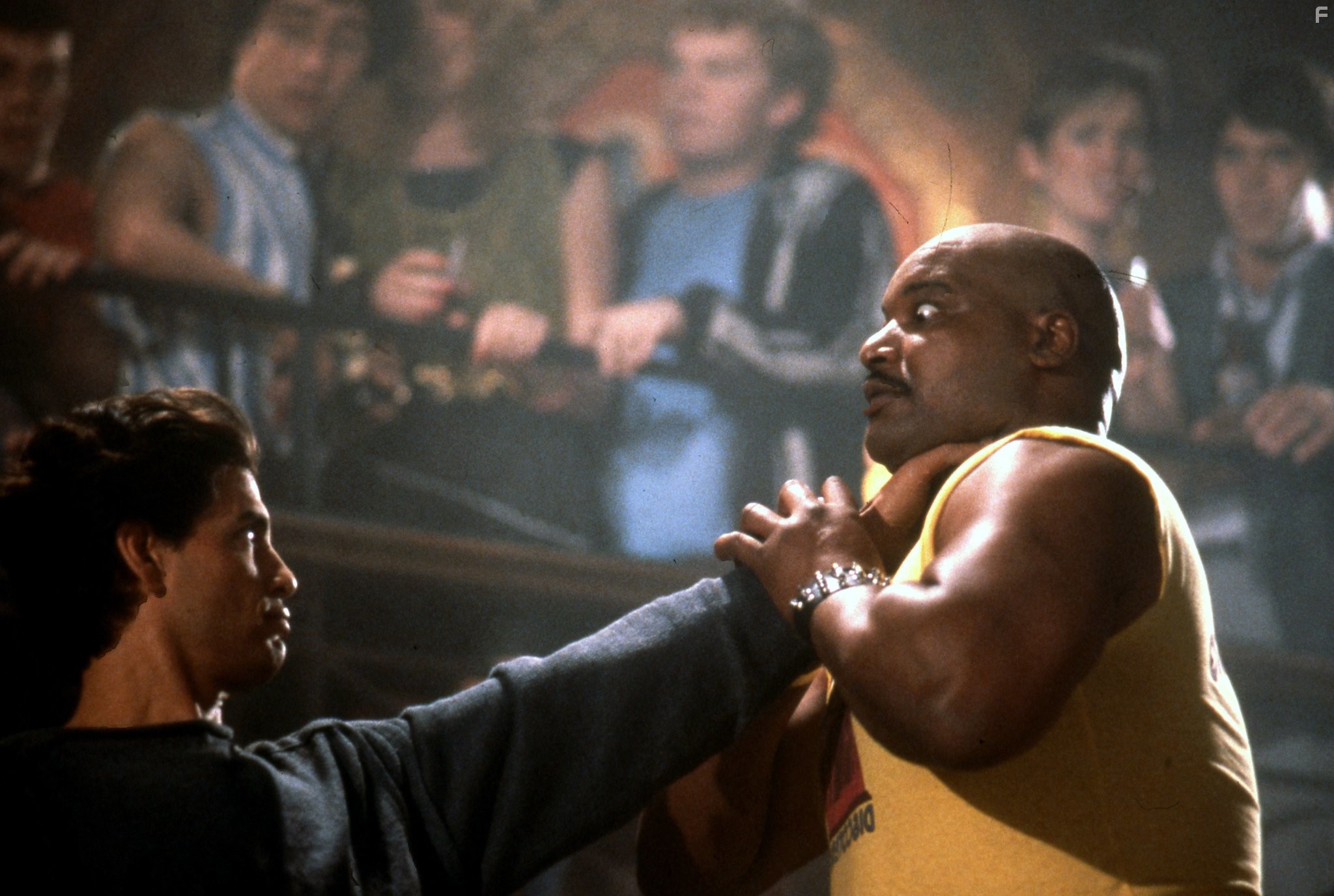 Chris Sarandon and Ernie Holmes in Ночь страха (1985)