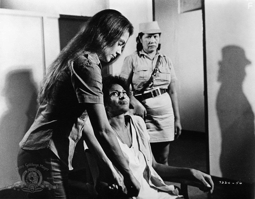 Pam Grier and Laurie Burton in Чeрная мама, белая мама (1973)
