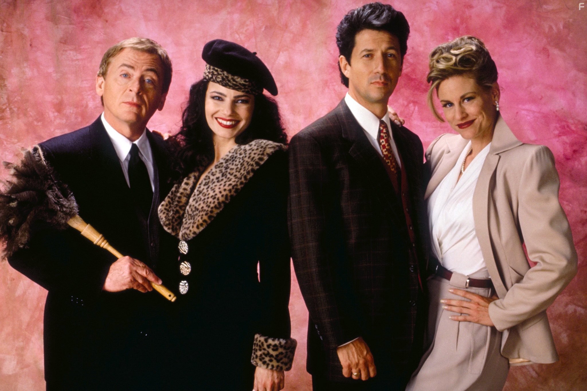 Fran Drescher, Daniel Davis, Lauren Lane, and Charles Shaughnessy in Няня (1993)